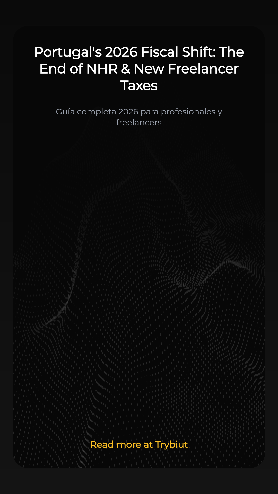 Portugal's 2026 Fiscal Shift: The End of NHR & New Freelancer Taxes